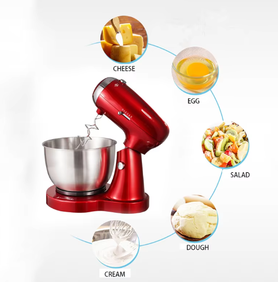 Stand Mixer,3.5L Small Electric Food Mixer,6 Speeds Portable Lightweight Kitchen Mixer